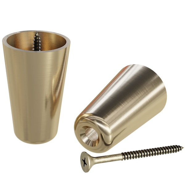 Designs Of Distinction Brass Slipper Cups - 1.154" Diam x 1.87" H - Polished Brass 01SLPR104PB1 - main